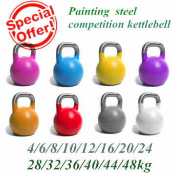 Peinture St14 Steel Hollow Competition Kettlebell avec poignée inoxydable